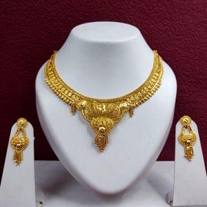 Golden Short Necklace Bridal Wear