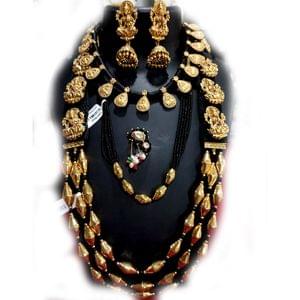 Maharashtrian Black Boramala/Thread Jewellery Combo