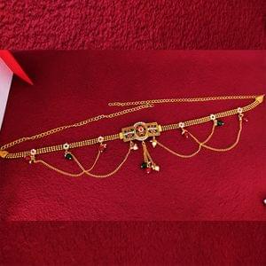 Antique Kamarpatta Multicolor Stones Studded