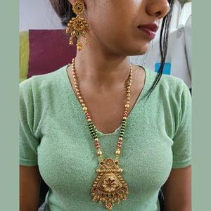 Rajwadi Long Pendant Set Beautiful Designer
