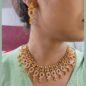 Kohiri Design Short Necklace With Laxmi Decorated