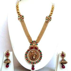 Beautiful Gold Long Necklace Online India_Hayagi