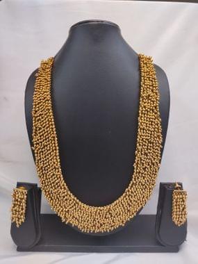 Broad Necklace Golden Beads South Style Necklace