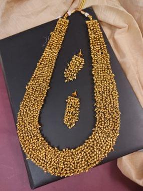 Broad Necklace Golden Beads South Style Necklace