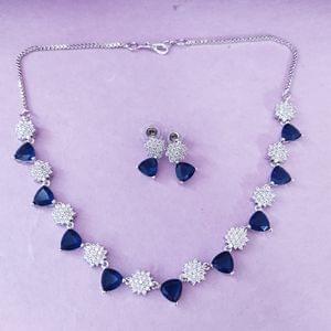 Rhodium AD Necklace Gorgeous Neckpiece