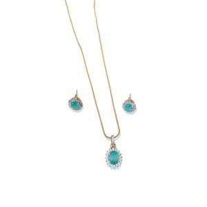 AD Stone Pendant Set- Chain Pendant Set