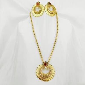Laxmi Coin Pendant Set Copper Based Necklace Online