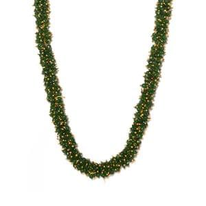 Chandni Necklace Green Pearls Woven Mala Set