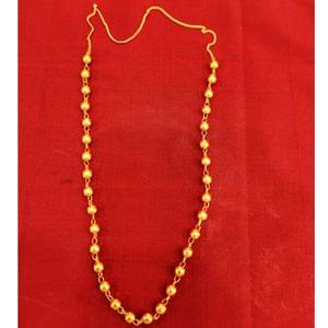 Golden Beads Mala Single Line Traditional