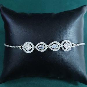 Rhodium Bracelet- Sterling Designer AD Bracelet