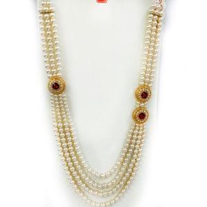 White Pearl Groom/Dulha Haar Necklace Online-Hayagi