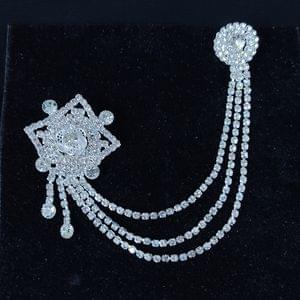 Brooch- Traditional Ethnic Brooch In Silver White
