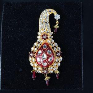 Pheta Brooch/Kalangi Brooch Pin In Kundan