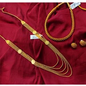 Golden Traditional Jewellery Combo Set
