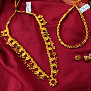 Maharashtrian Jewellery Combo Set- Saaj Thushi Set