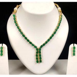 Green Rich Look Ruby Necklace Set