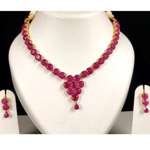 Ruby Stones Necklace Set