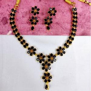 Golden Necklace Stone Studded