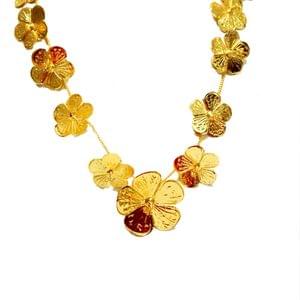 Hibiscus/ Jaswand Haar for Ganapati Traditional Necklace
