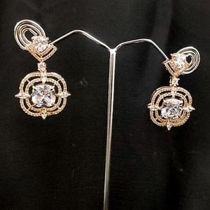Square Studds Decorated Earrings