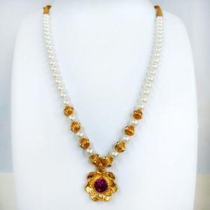 Pearl Thushi- Single Line Pearl Necklace