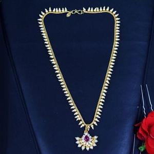 Pearl Necklace, Petal Shape Pendant Online_Hayagi(Pune)