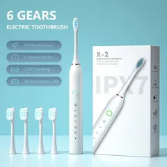 Sonic Electric Toothbrush 6-Speed 3-Color Adult Rechargeable Soft-Bristle Couple Male And Female Students Waterproof Toothbrush