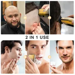 Men Hair Clipper Rechargeable Electric Shaver For Men Body Hair Trimmer Hair Cutting Machine 2 Set