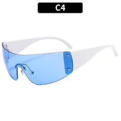 Frameless Non-Polarized Oval Shape Sunglasses for Women and Men