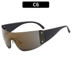 Frameless Non-Polarized Oval Shape Sunglasses for Women and Men