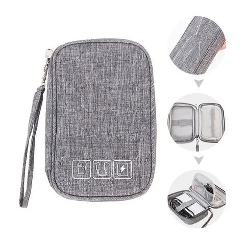 Electronics Accessories Bag | Cable Organizer Bag | Small Travel Organizer Bag for Charger, USB, SD Card