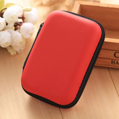 Portable Rectangle EVA USB Shockproof Dustproof Disk Earphones Zipper Storage Bag/Organizer Case