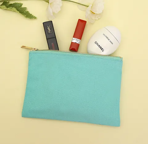 Cosmetic Bag Multipurpose Makeup Bag with Zipper | Canvas Bag Travel Toiletry Pouch DIY Craft Bag Pencil Bag