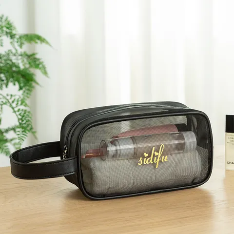 Mesh Net Travel Accessories Cosmetic Bag for Women