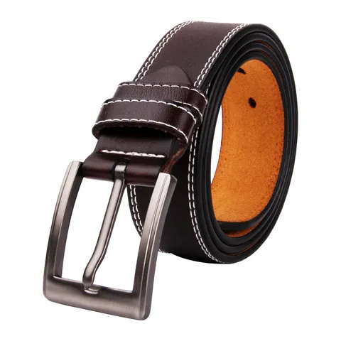 Men's antique pin buckle belt genuine leather men's belt cowhide middle-aged and young retro belt